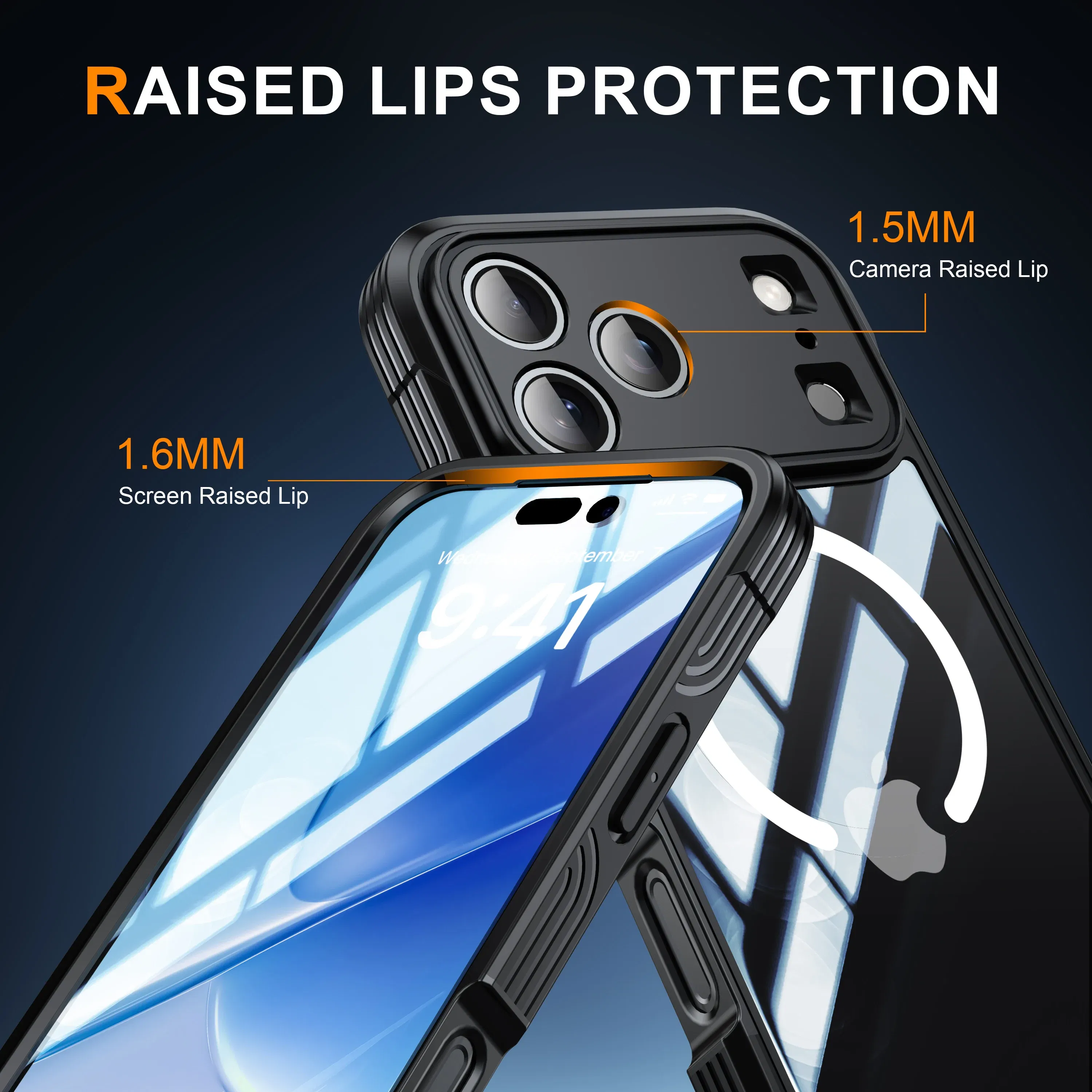 Color: Blue, Compatibility by Model: iPhone17 - Shellbox-For iPhone17promax/17Air phone case, drop-resistant, ultra-thin transparent magnetic, scratch-resistant and wear-resist