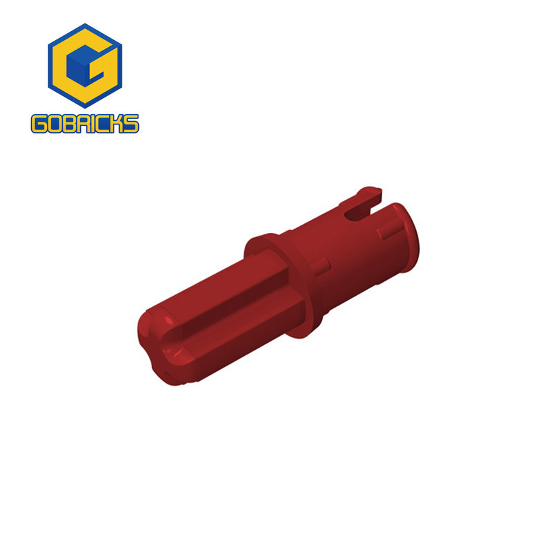 Color: Medium Azure - Gobricks 10PCS Bricks Technical Axle 1 with Pin with Friction Ridges Lengthwise Compatible With 43093 Pieces of Toys Parts