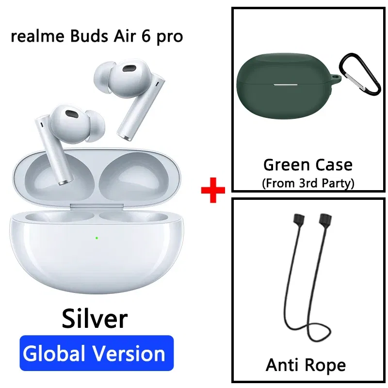 Color: Beige, Ships From: CHINA - New! Global Version Buds Air 6 Pro True Wireless Earphone 50dB Deep Sea Noise Reduction 2.0 Bluetooth 5.3 IP55 Headphone