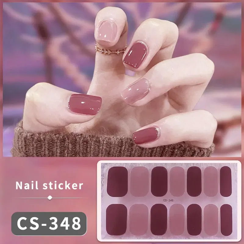 Color: Neo Chrome - DIY Gel Nail Stickers Cured-free Long-Lasting Solid Color Nail Strips Patch Slider Sticker Full Cover Decal Nail Manicure Patch