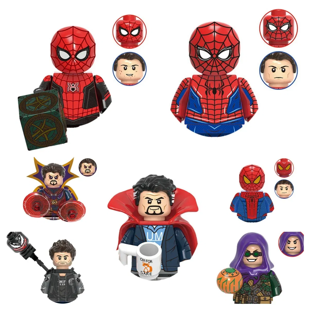 Color: NAVY - Hot toys New  Marvel superhero Building blocks Doctor Strange Spider-Man Brick toy action figures Children's toy party gifts