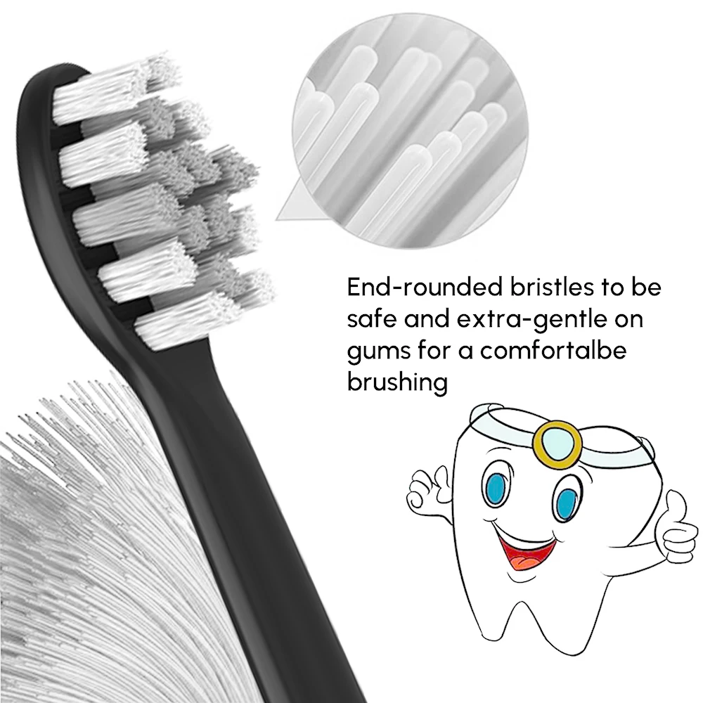 Color: black - Replacement Toothbrush Brush Heads Compatible with Philips Sonicare Professional Electric Toothbrush Pro1100 4100 6100 6500 7500