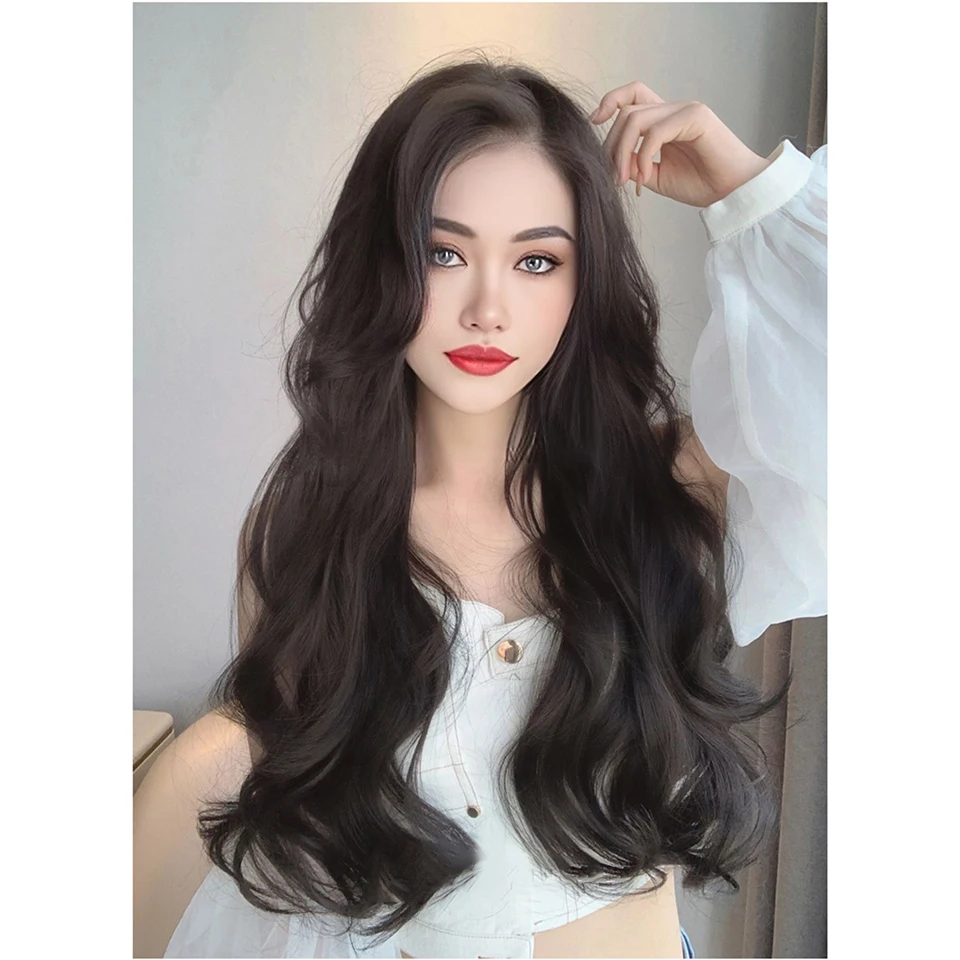 Color: P12/613 - AOSI Part Synthetic Clip In Hair Extension Long Thick Curly Natural Blonde Flase Hair Hairpieces For Women Heat Resistant