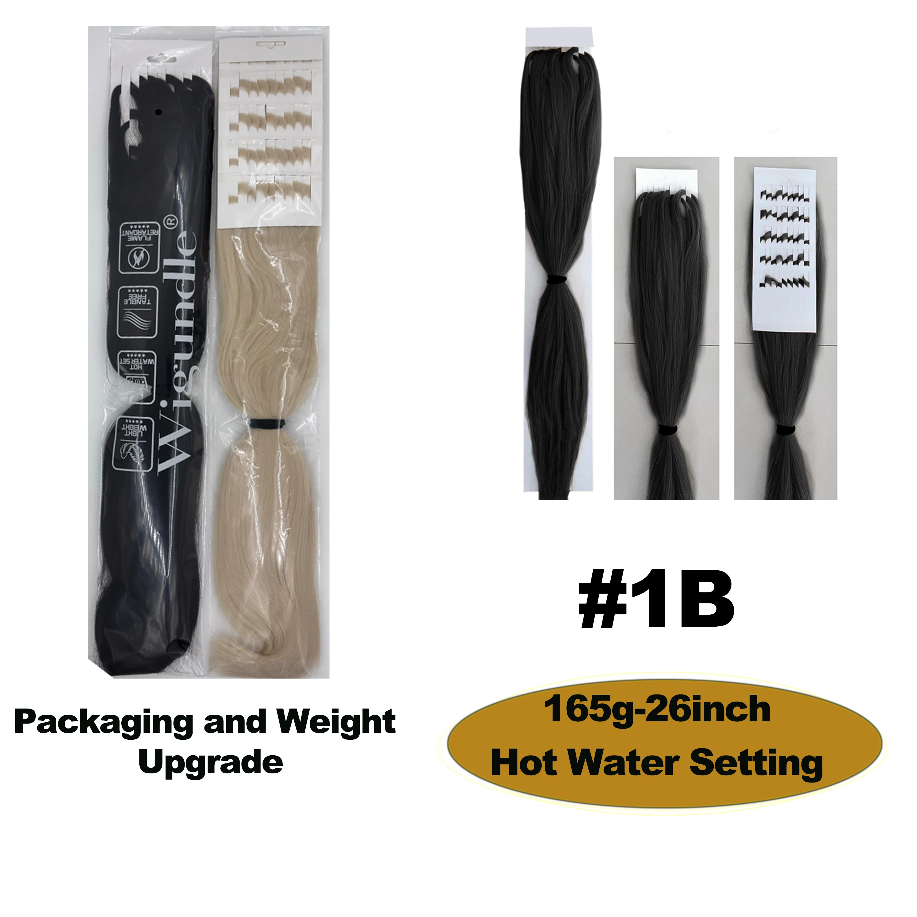 Color: P4/613, Stretched Length: 26inches, Bulk Buy: 3Pcs/Lot - Kanekalon 26inch Hot Water Set Pre Stretched Jumbo Braiding Hair Box Twist Braids Synthetic Hair Extensions For Women Soft Yaki