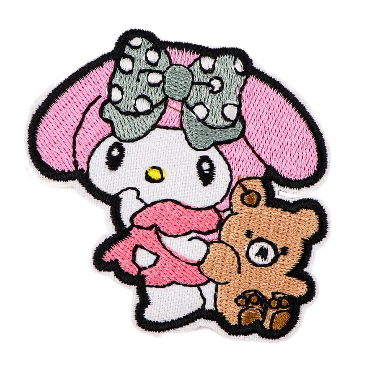 Color: Antique Zinc - Anime White Dog Patches for Clothing Kawaii Embroidered Patches on Clothes Stickers DIY Ironing Appliques Jacket Jeans Stripes