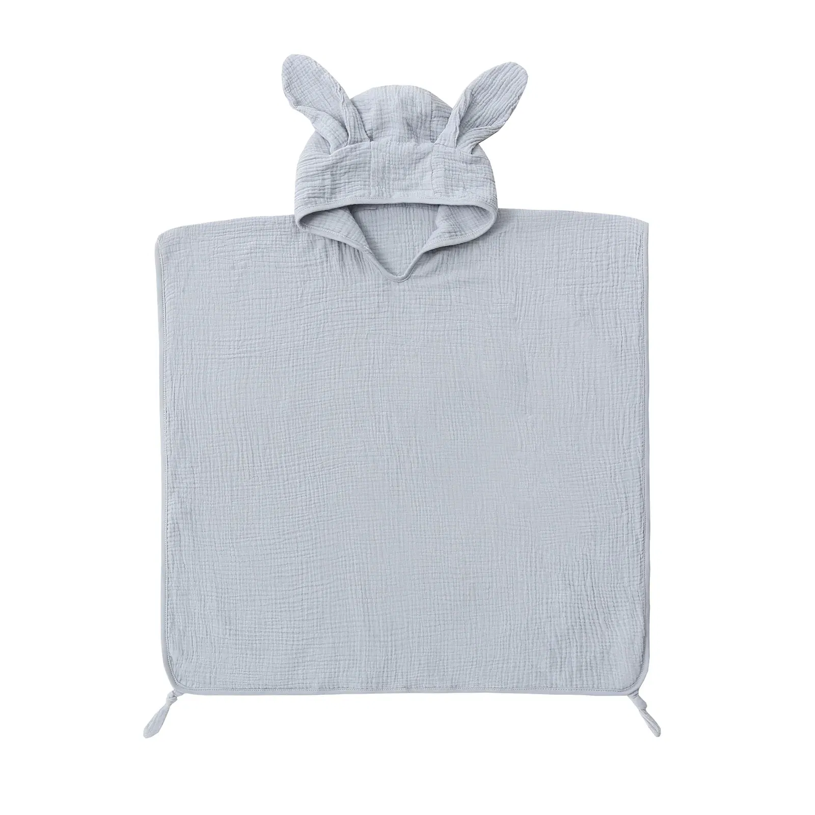 Color: Red - Muslin Baby Hooded Poncho Towel Children's Hooded Bath Towel Soft Kids Beach Bathing Stuff Infant Washcloth