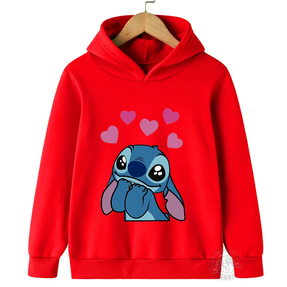 Color: SKY BLUE, Kid Size: 4 - Autumn and winter cute cartoon hoodie trend fashion children boys and girls eye-catching wear multi-size optional new products