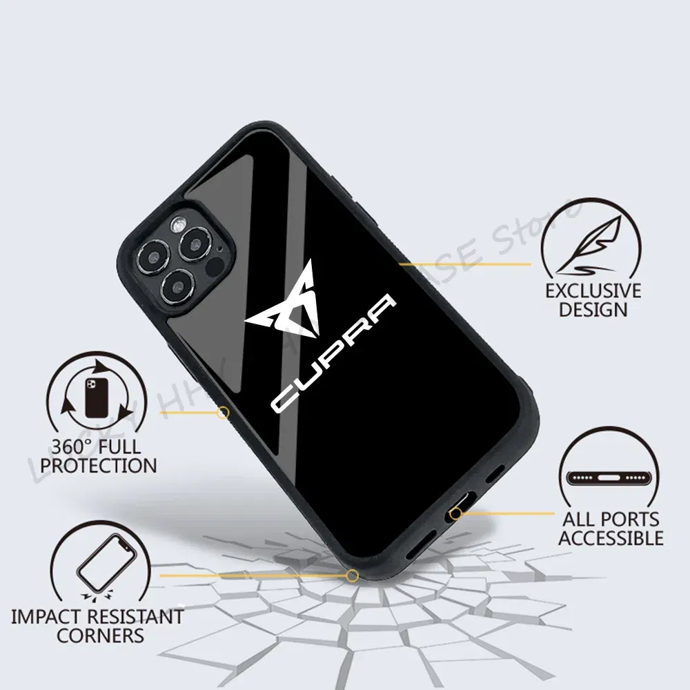 Color: Beige, Material: Denim - Cool Phone Case Phone Case Strong Magnetic Cupra Racing for IPhone 15 14 13 Pro Max 11 12 Mini for Magsafe