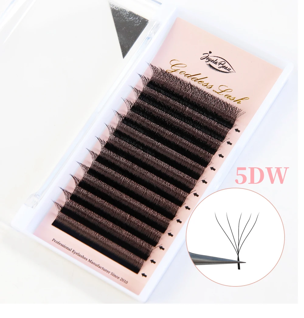 Color: DEEP BLUE, Curl: C, Thickness: 0.07mm, Length: 8mm, Ships From: CHINA - Goddess 3D/4D/5D/6D/7D/8D W Shape lashes 4D Premade Fan Lash Extensions 0.07 C/D Curl Natural Soft High Quality Idividual Lashes