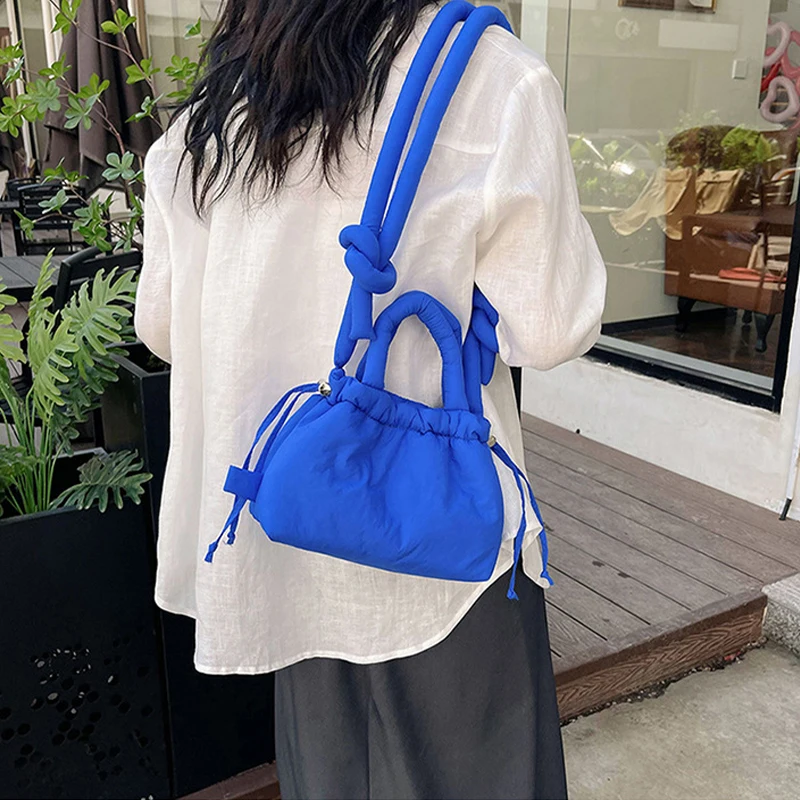 Color: Clear, Ships From: CHINA - Fashion Small Puffer Tote Bag Designer Padded Women Shoulder Bags Nylon Down Cotton Crossbody Bag Mini Lady Handbags 2024 Trend