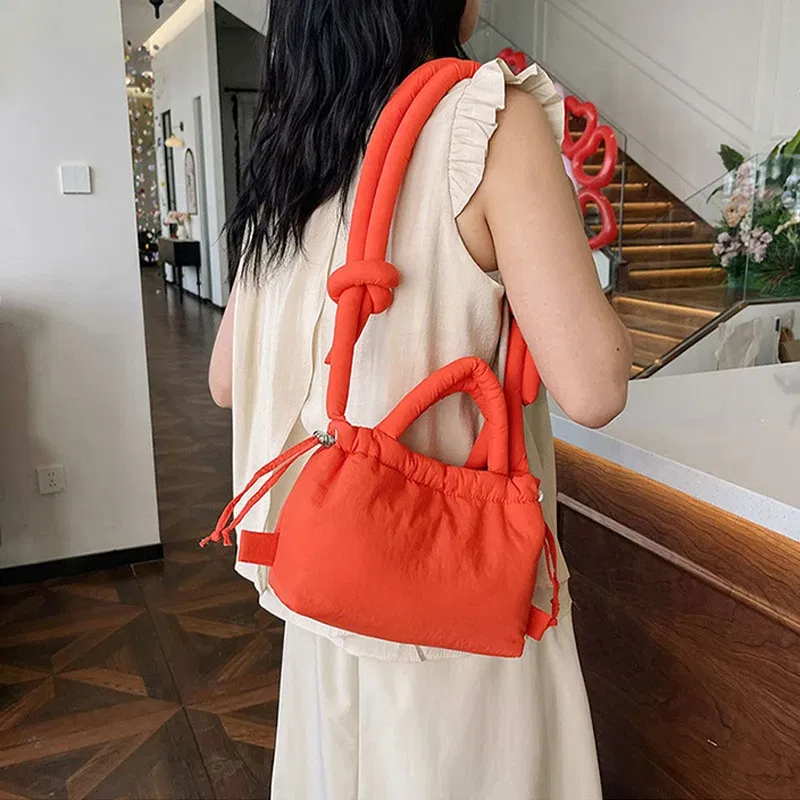 Color: Clear, Ships From: CHINA - Fashion Small Puffer Tote Bag Designer Padded Women Shoulder Bags Nylon Down Cotton Crossbody Bag Mini Lady Handbags 2024 Trend