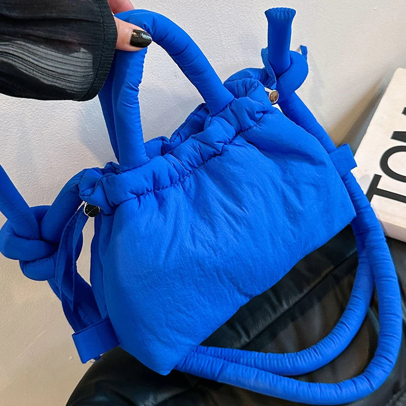Color: Clear, Ships From: CHINA - Fashion Small Puffer Tote Bag Designer Padded Women Shoulder Bags Nylon Down Cotton Crossbody Bag Mini Lady Handbags 2024 Trend