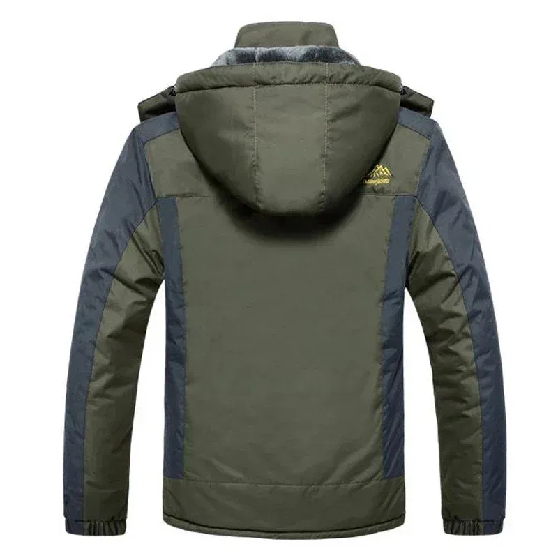 Color: Beige, Size: XL - Winter Jacket Men Thick Fleece Waterproof Outwear unload Jackets Men's Windbreaker Army Parka Raincoat Coats Plus Size 8XL 9XL