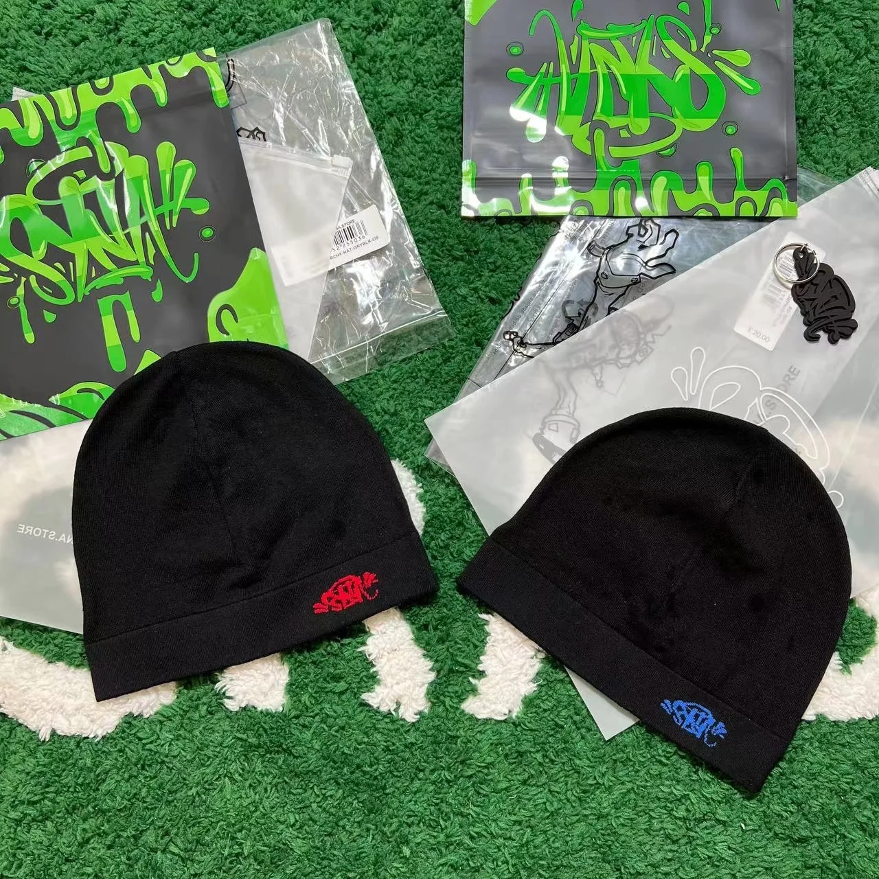 Color: GRAY - Syna Running Cap Syna World Skull Hat2023 New Knitting Syna Beanie Hat MenWomen Paragraph Quality Cap Y2kWarm Beanies