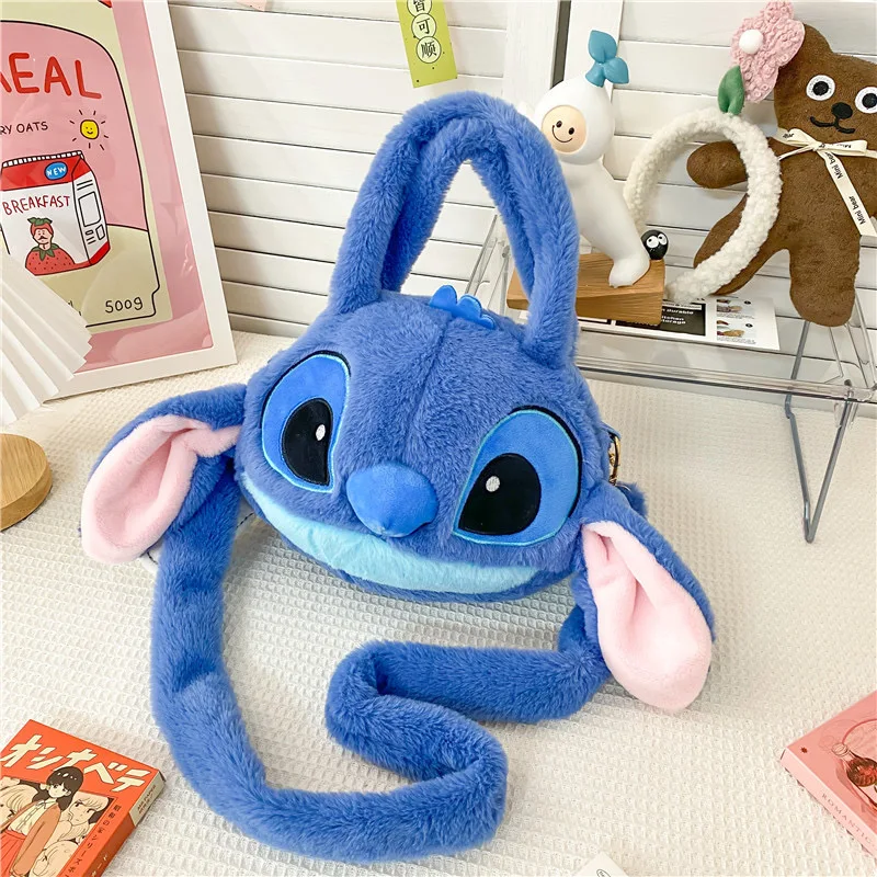 Color: Multicolor - Disney Anime Lilo & Stitch Toy Kawaii Messenger Bag Girl Heart Handbag Stitch Doll Children Cartoon Soft Sweetheart Shoulder Bag