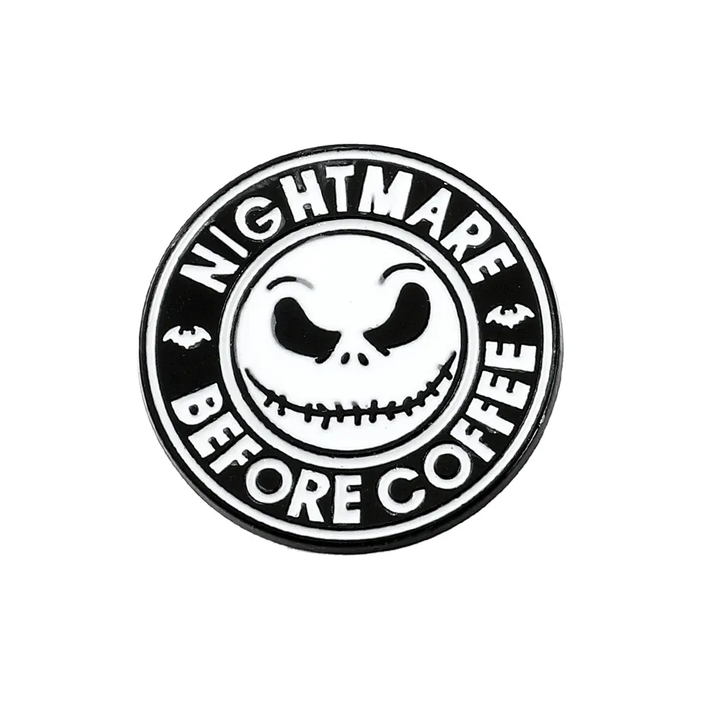 Metal color: Pure Gold Color, Ships From: CHINA - Disney The Nightmare Before Christmas Enamel Pin Cartoon Figure Sally Jack Skellington Metal Badge Brooch Kawaii Accessories