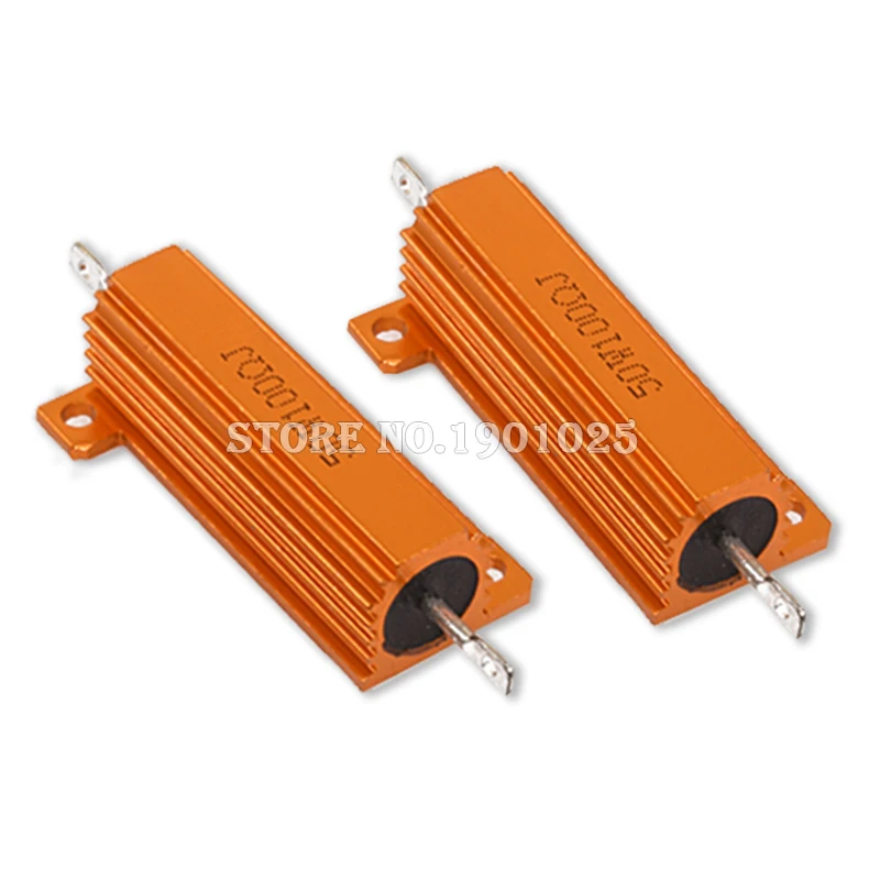 Resistance: 1.5K - New RX24 Aluminum Power Metal Shell Case Wirewound Resistor BXV 50W 100W  0.01R ~ 100K 1 6 8 10 20 200 500 1K 10K Ohm Resistance