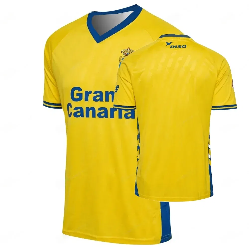 Color: Blue, Size: XL - Spanish Season New Culture UD Las Palmas Casual 3D Printed T-shirt Football Uniform Adult Children Men's Summer General Top