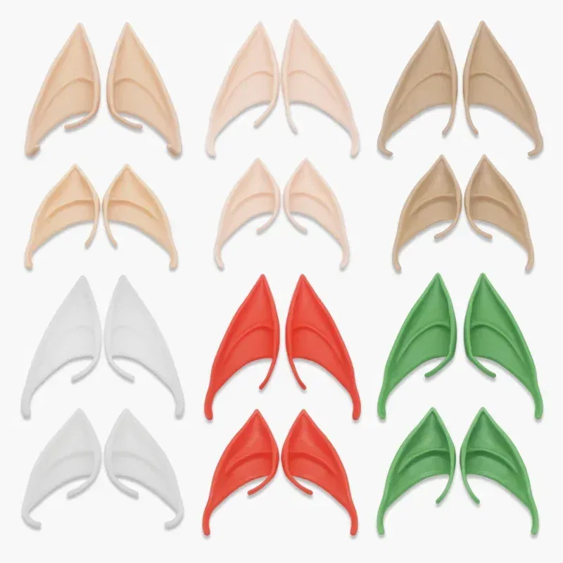 Color: Deep Sapphire - 1Pairs Cosplay Latex Fairy Angel Elf Ears Halloween Masquerade Party Costumes Halloween Party Decoration Supplies Photo Props