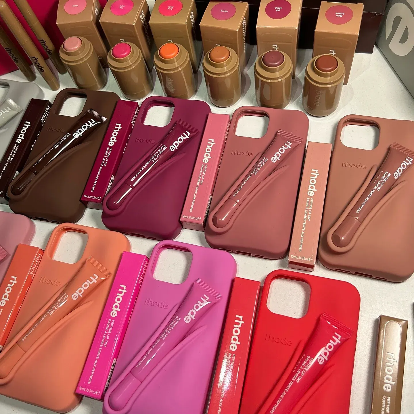 Material: EVA, Color: Blue, Bundle: Bundle1 - With Lipstick Phone Case for iPhone 17 13 14 15 16 17 Pro Max Plus 12 17 Air Silicone Lip Gloss Holder Hot INS Soft Cover Funda