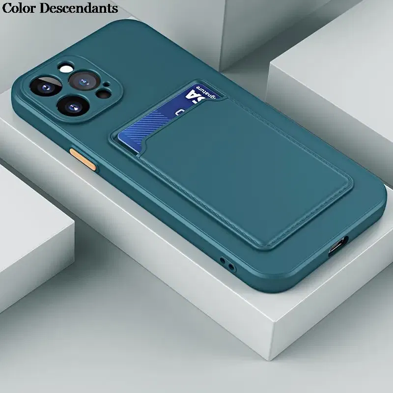 Color: Dark Grey, Material: Microfiber - Card Holder Wallet Case For Samsung Galaxy A32 A53 A33 A13 A52 5G Case on A72 A22 A12 A51 A71 Shockproof Liquid Silicone Cover