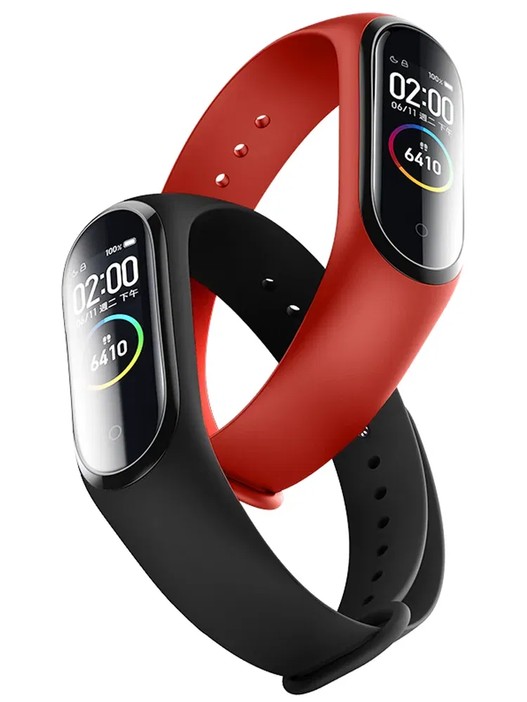 Band Color: Purple Green, Band Width: 18mm, Ships From: CHINA - Silicone Watch Strap For Xiaomi Mi Band 7 6 5 4 3 Wristband Bracelet Wrist Straps MiBand 3/4 band5 band6 Smartwatch Accessories