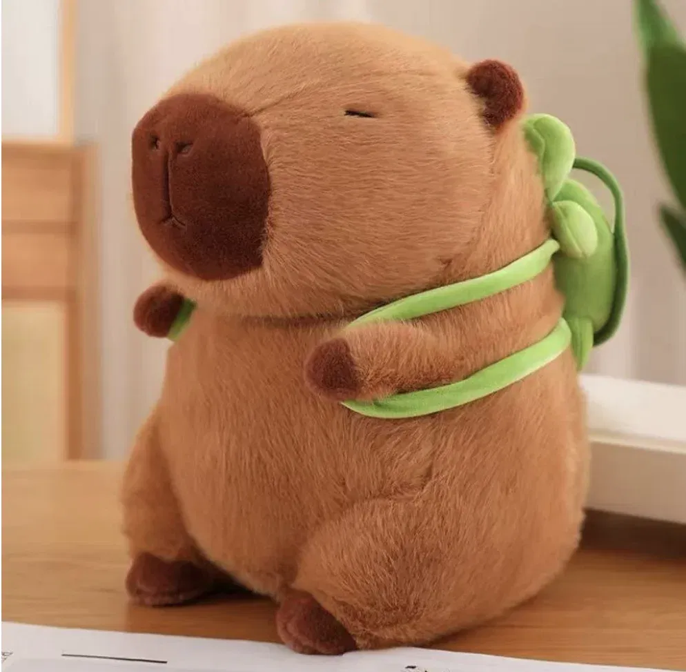Color: FireBrick - 23cm Capybara Plush Simulation Capibara Anime Fluffty Toy Cute Doll Stuffed Animals Soft Doll Plush Christmas Thanksgiving Gift