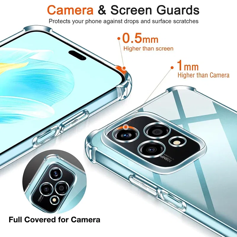 Material: CANVAS - Shockproof Silicone Soft Case For Huawei Honor 200 90 70 50 Lite Pro Ultra Thin Cover For Honor200 Lite Clear Slim Fundas
