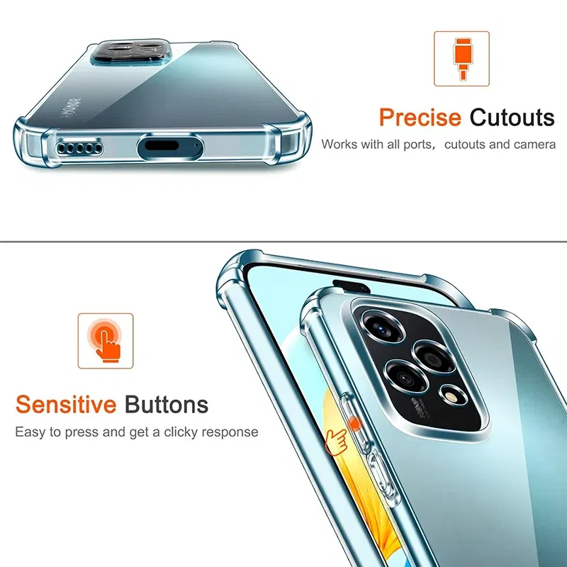 Material: CANVAS - Shockproof Silicone Soft Case For Huawei Honor 200 90 70 50 Lite Pro Ultra Thin Cover For Honor200 Lite Clear Slim Fundas