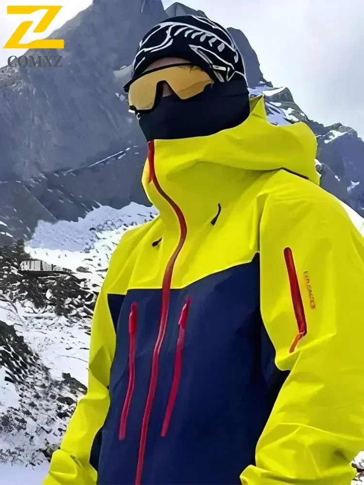 Color: Lavender, Size: 4XL - Spring Autumn Men's Windbreaker Fashion Outdoor Mountaineering Travel Windproof Waterproof Hooded Jacket Slim Fit Versatile Coat