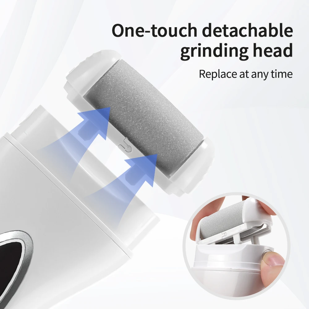 Color: Gold - Electric Foot File Pedicure Machine Callus Remover Rechargeable Foot Heel Cracked Dead Skin Scrubber Polisher Grinder Tools