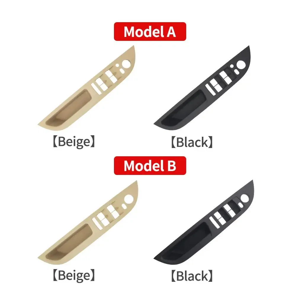 Color: GRAY, Ships From: CHINA - LHD Car Interior Inner Door Handle Panel Trim Cover For BMW E60 E61 5 Series 520 525 528 2008-2010 Black Beige 51416983705