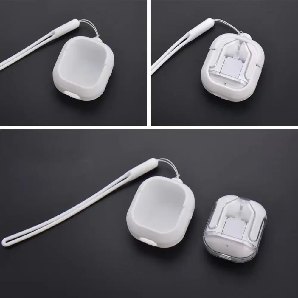 Color: Olive - For HQAi H4 Silicon Case and Lanyard Protective Plain Cover and Rope Anti-Lost Cover Waterproof Earbuds Protective Case