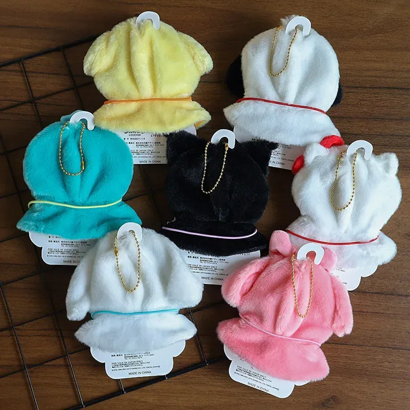 Color: light yellow - Labubu Sanrio Cape Skirt Suit Sitting Party Hello Kitty Kuromi Clothes Monsters Vinyl Labubu Outfit Clothing Hat Accessory Gift