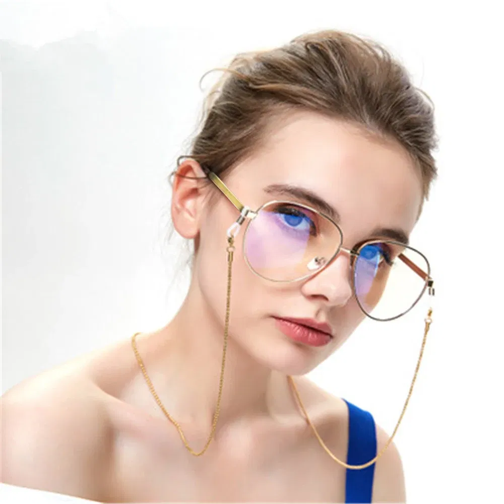 Color: Brown - New Fashion Women Eyeglass Chain Hollow Star Pearl Beaded Sunglasses Reading Glasses Lanyard Eyewear Holder Neck Strap Rope