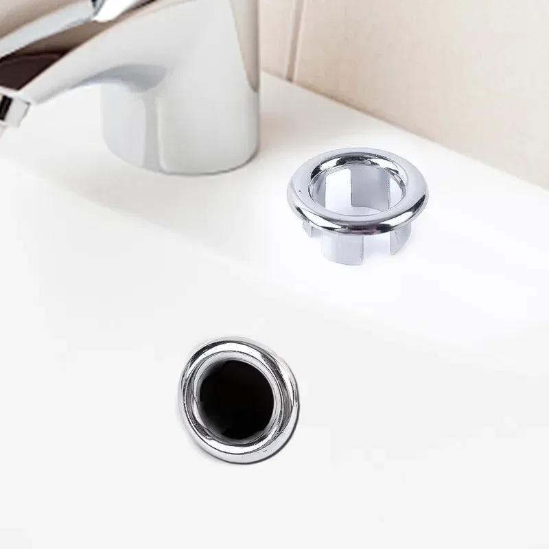 Color: Lavender, Outer Diameter: 84mm - 4/1pcs Sink Hole Round Overflow Cover Kitchen Basin Trim Hollow Overflow Ring Plug Bathroom Wash Basin Overflow Ring Accessories