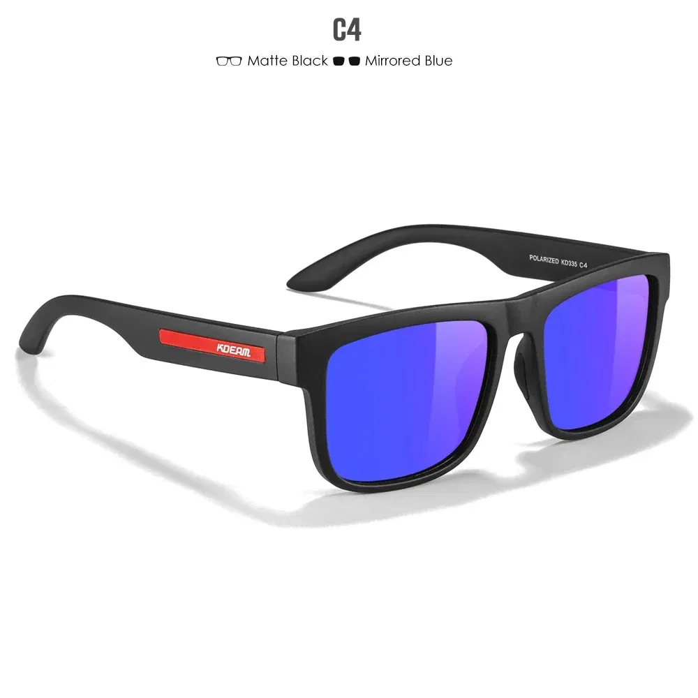 Lenses Color: Yellow, Frame Color: black - 2024 KDEAM New Polarized Sunglasses For Men UV400 Protection Lens Black Grey Frame Driving  Sun Glasses Fishing Eyewear