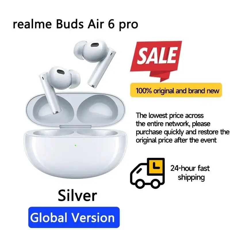 Color: Pink, Ships From: CHINA - New! Global Version Buds Air 6 Pro True Wireless Earphone 50dB Deep Sea Noise Reduction 2.0 Bluetooth 5.3 IP55 Headphone