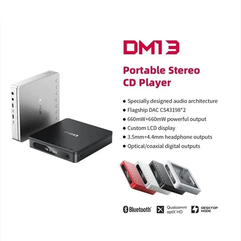 Color: black, Ships From: CHINA - New! DM13 Multifunctional Portable Stereo CD Player with Long-Lasting Battery, Supports USB Ripping, Optical/coaxial/3.5mm/4.4mm