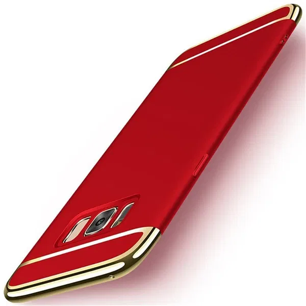 Color: Red, Material: CANVAS - Luxury 3 in 1 Case for Samsung Galaxy S6 S7 Edge S8 S9 S10 Plus Note 8 9 Hard Cover J3 J5 J7 Pro 2017 J4 J6 J8 2018 A20 A30 A50