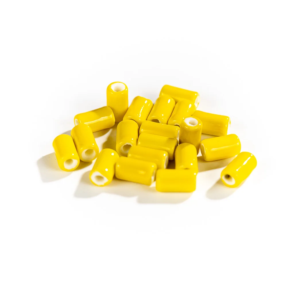 Color: Black - 10mm 20pcs Small Tube  Pure Color Ceramic Beads Handmade Jewelry Making Supplies Bulk Wholesale Necklace Joias Diy #XN336-1