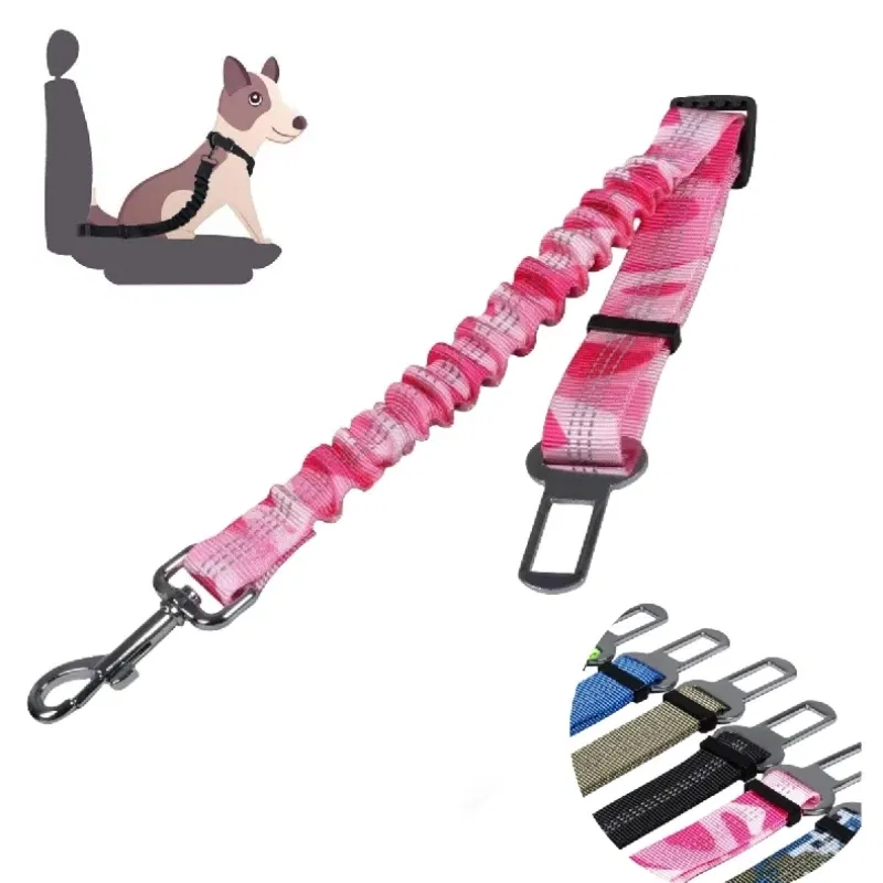 Color: black - Universal Adjustable Cat Dog Seat-Belt Elastic & Reflective Vehicle Nylon Seat Belt for Small Medium Large Dog,Pet Accessoires