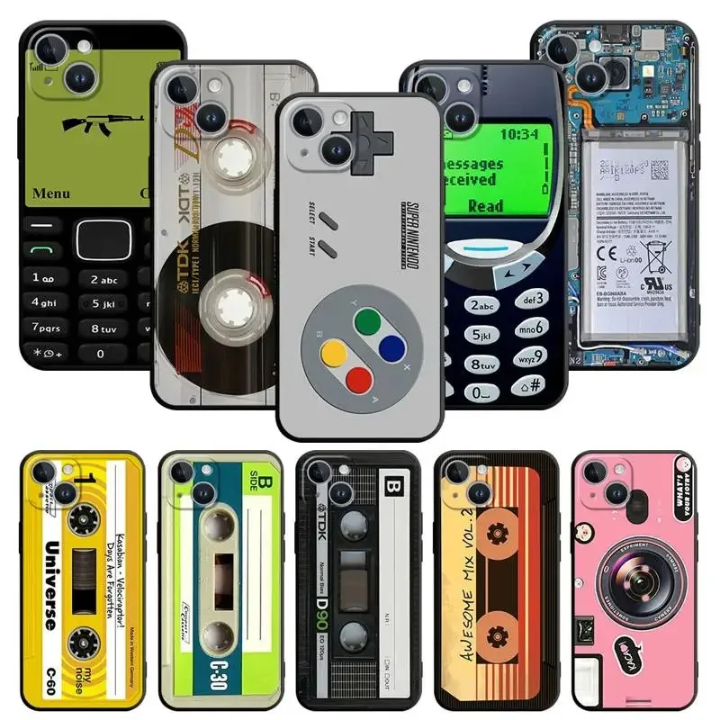 Color: Blue, Material: Plastic - Retro Camera Games Phone Case For Samsung Galaxy S10 S20 S21 S22 S23 S24 FE Plus Ultra Note 20 Mobile Cover Shell