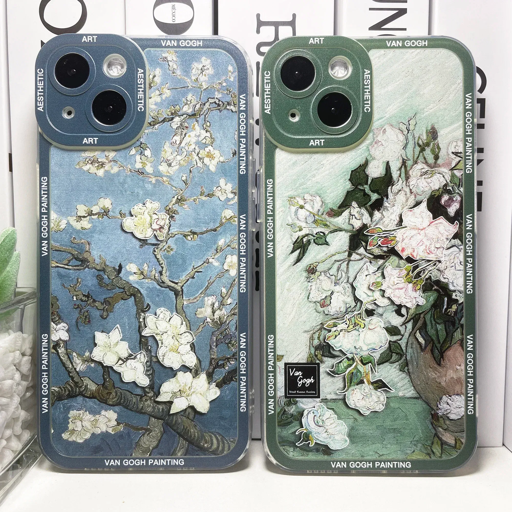 Color: black, Material: Leather - Van Gogh Art Aesthetic Phone Case For iPhone 16 15 14 13 12 11 Pro Max Mini XS X XR SE 8 7 Plus Sunflowers The Starry Night