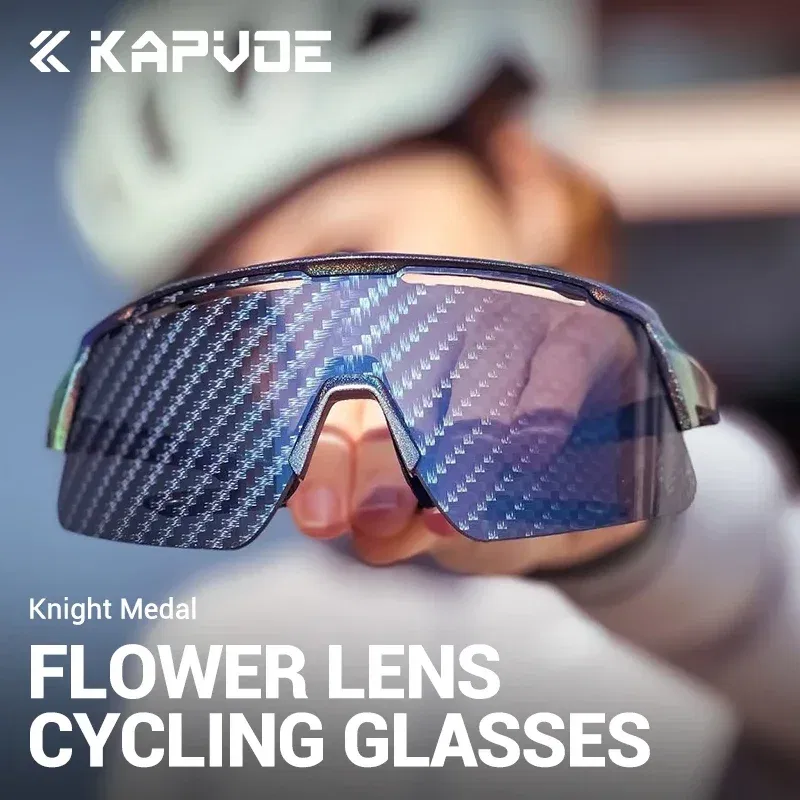 Color Name: Yellow - KAPVOE New Technology Nano Lenses Cycling Glasses Bike UV400 Eyewear Outdoor Sports Sunglasses Men Women Road Bicycle Goggles