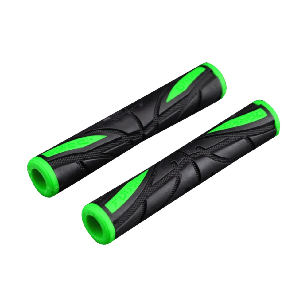 Color: green - 2Pcs Soft Anti-Slip durable Brake Handle Silicone Sleeve Motorcycle Bicycle Protection Cover Protective Handlebar Accessories