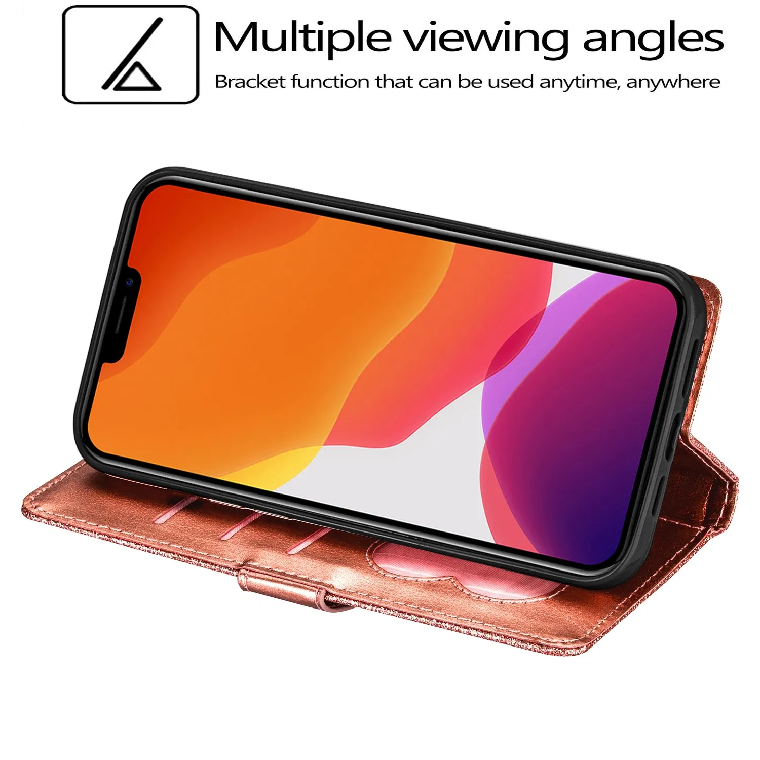 Color: Silver, Material: aluminum - Zipper Flip Wallet Glitter Leather Case for iPhone 16 15 14 13 12 11 Pro Max XS XR 8 7 Plus SE 2022 Mini Bling Stand Phone Cover