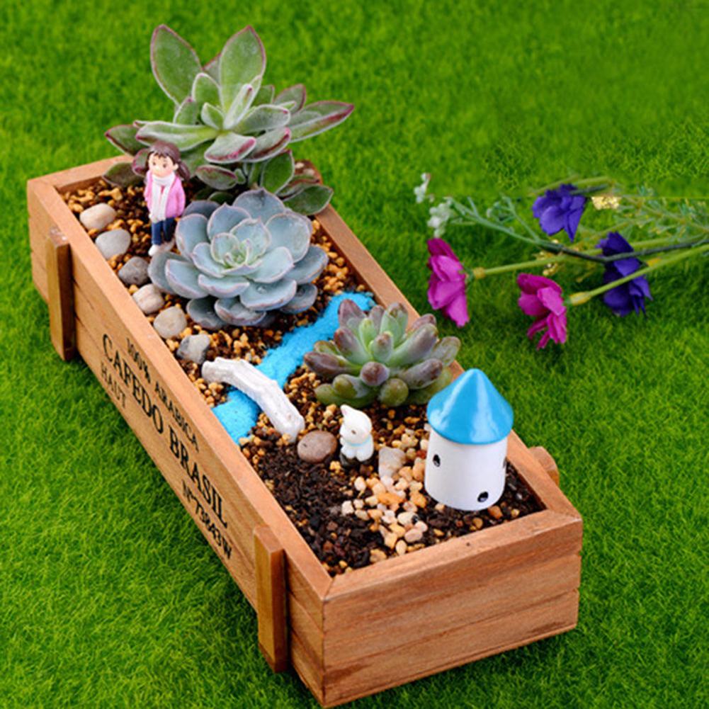 Color: Army Green, Ships From: CHINA - HOT SALES！！！New Arrival Wood Planter Box Garden Yard Rectangle Flower Succulent Container Plant Pot Wholesale Dropshipping