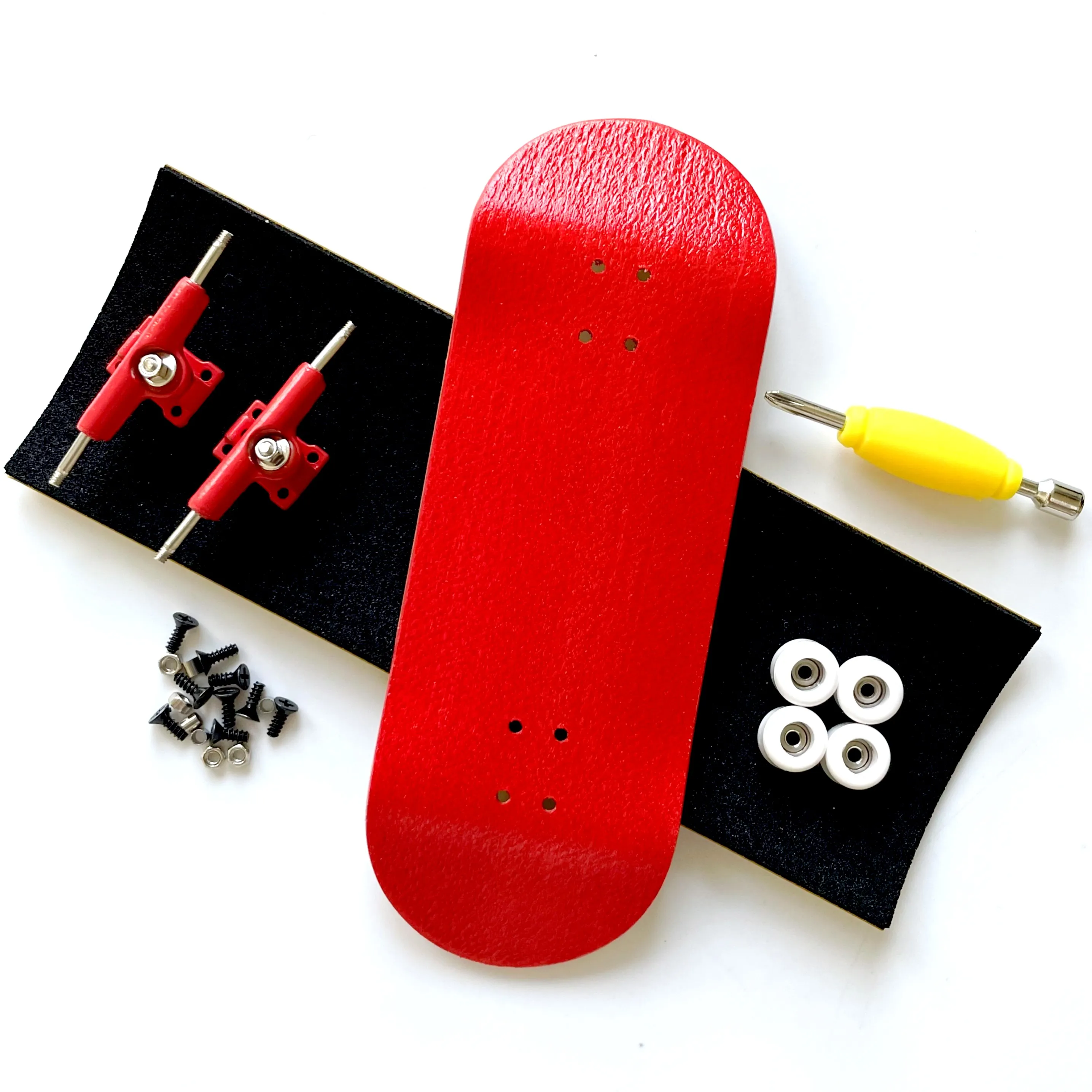 Color: Blue - 34mm Fingerboard Set with Double Axle Trucks Bearing Wheels