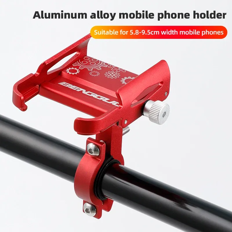 Color: black - Untoom Motorcycle Scooter Phone Mount Stand Bicycle Holder Aluminum Alloy Adjustable Bike Phone Bracket Cycling Accessories